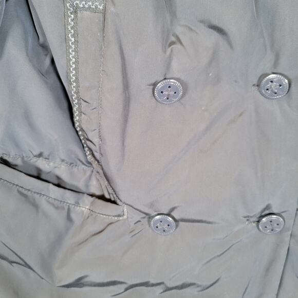 Marithe Francois Girbaud Women Down Puffer Coat Size Medium Blue Rabbit Fur Hood - Picture 3 of 14